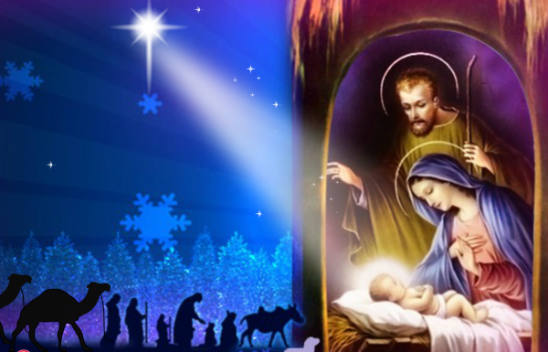 Рождество Мария и Иосиф в хлеву