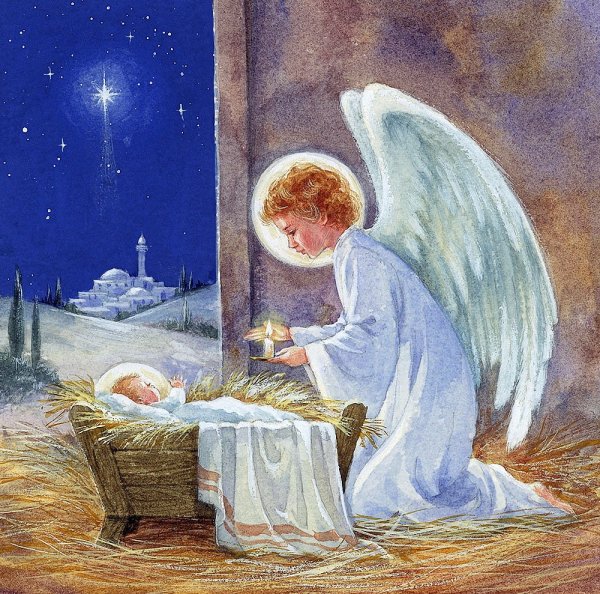 Художник Хейзел Линкольн Рождественский ангел