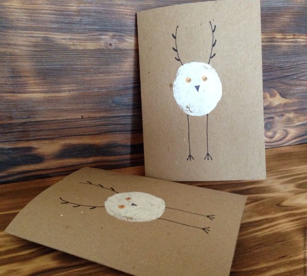 Открытки из крафтовой бумаги