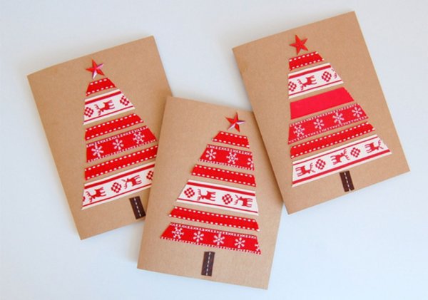 Самодельные Рождественские открытки