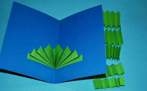 Елочка открытка раскладушка