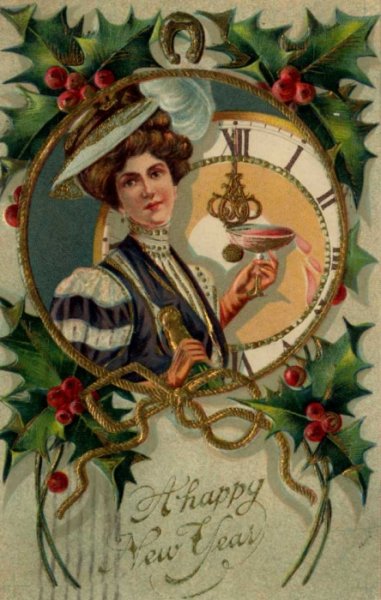 Новый год дореволюционные открытки