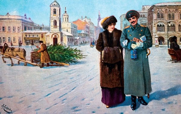Дореволюционные новогодние открытки