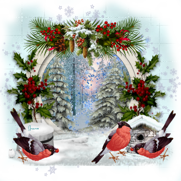 Открытки зима