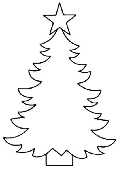 Елка раскраска