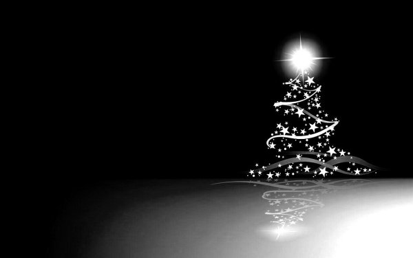 Новогодняя елка на темном фоне