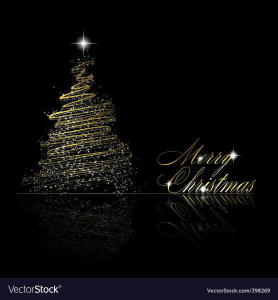 Черный баннер новый год