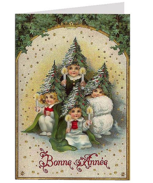 Французские Рождественские открытки