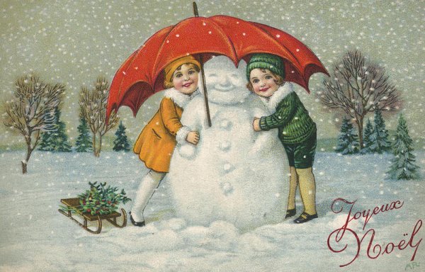 Французские Рождественские открытки
