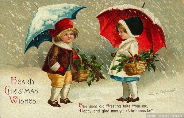 Французские открытки с новым годом