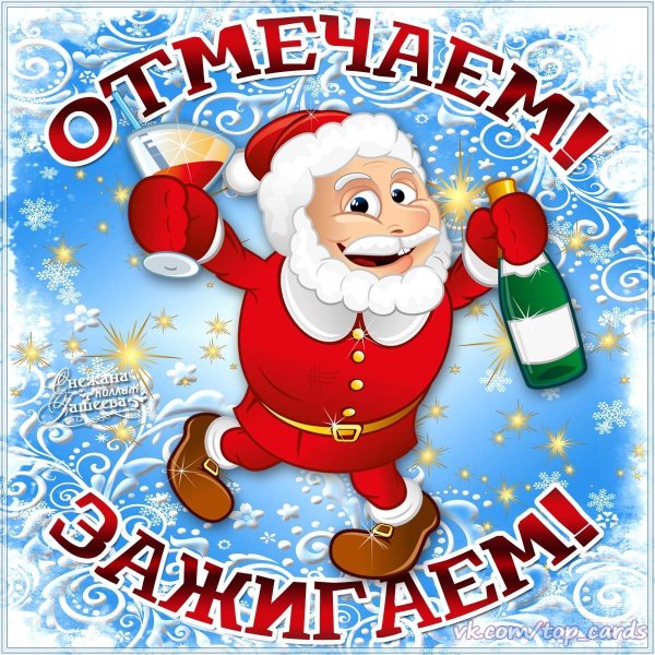 Смешные новогодние открытки