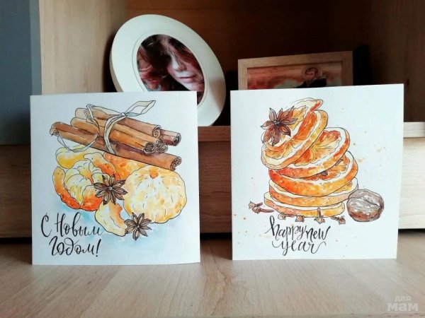 Нарисованные открытки в технике скетчи