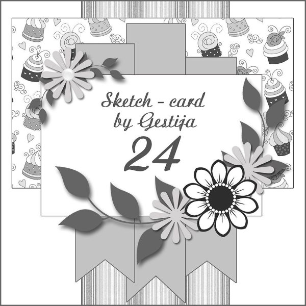 Скрапбукинг скетчи для открыток с примерами