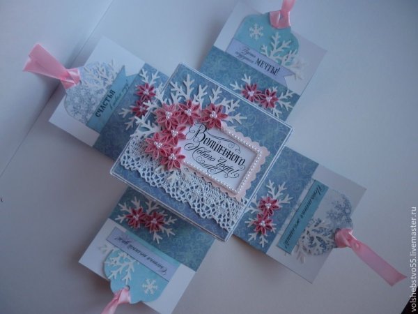 Новогодняя коробка Скрапбукинг