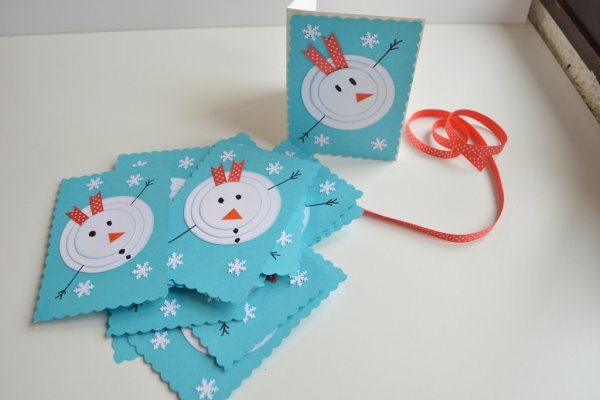 Новогодняя открытка своими рукамируками