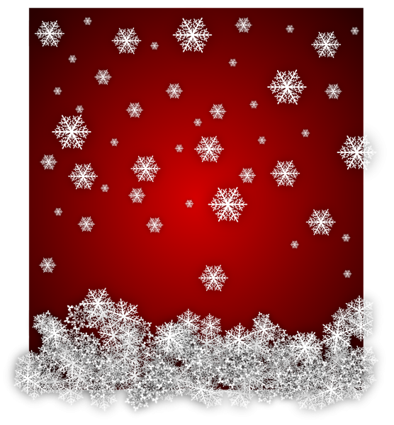 Красный фон со снежинками