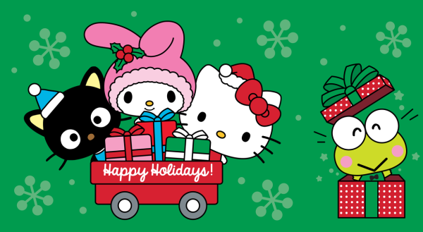 Новогодняя открытка hello Kitty