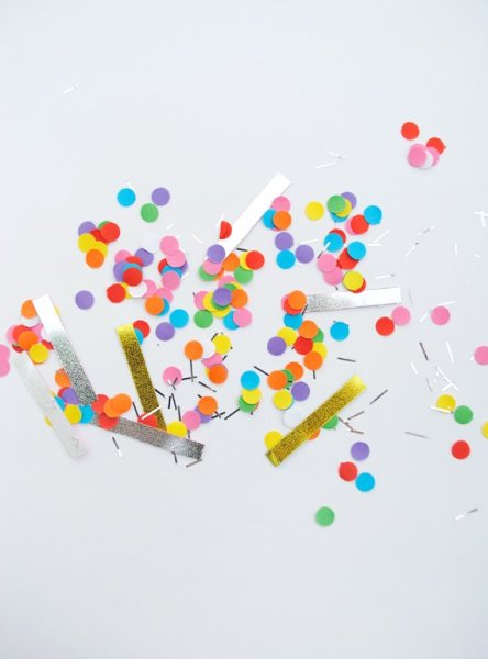 Открытка хлопушка с конфетти