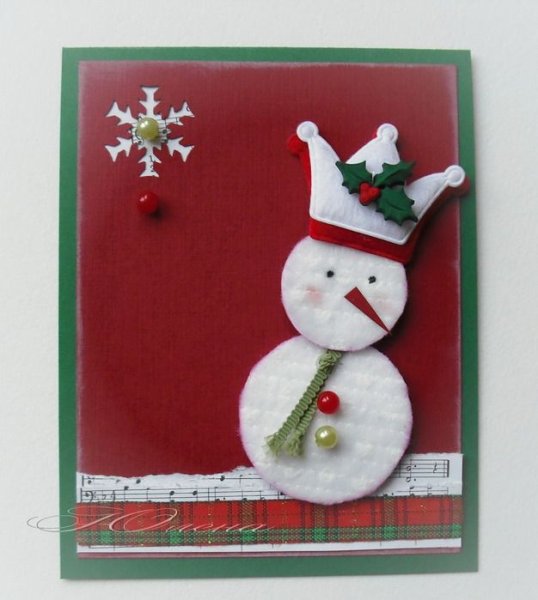 Открытки из ватных дисков своими руками на новый год