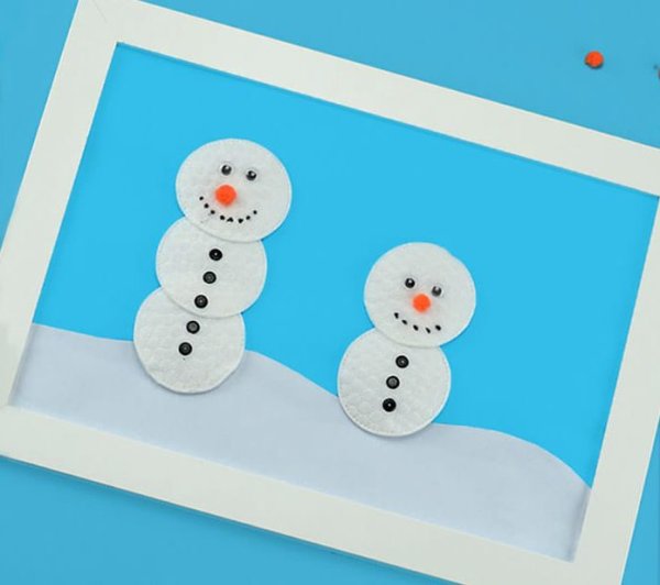 Аппликации "Снеговик"