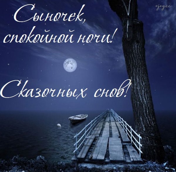 Любимому сыну спокойной ночи