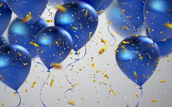 Открытки с днём рождения с шариками