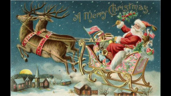 Новогодние открытки иностранные