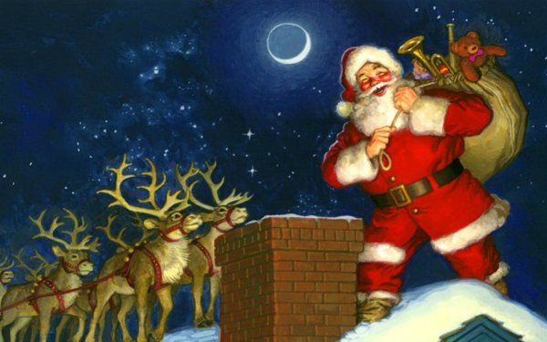 Новогодние открытки в стиле ретро