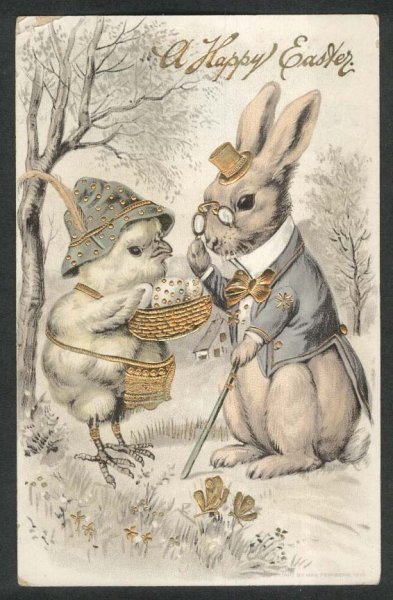 Винтажные пасхальные кролики