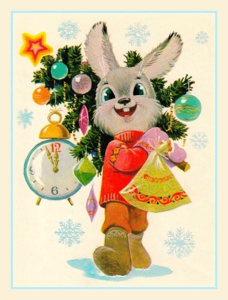 Советские открытки со снеговиком