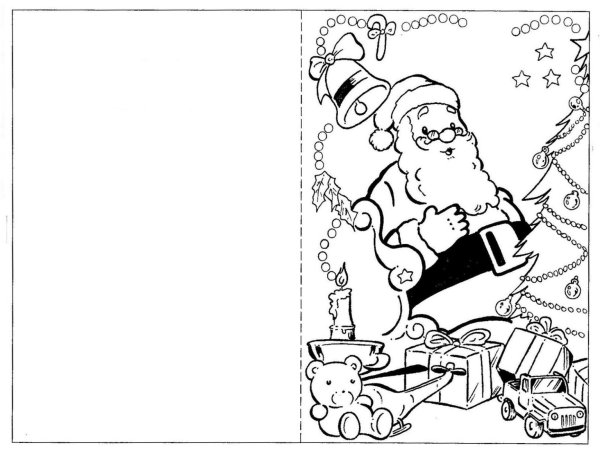 Новогодняя рамка раскраска