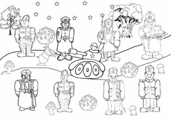 Елочка раскраска