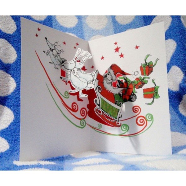 Объемные открытки с дедом Морозом