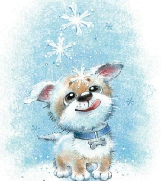 Акварельные зверюшки новогодние