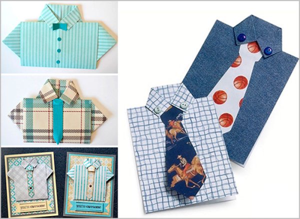 Подарок для папы рубашка с галстуком