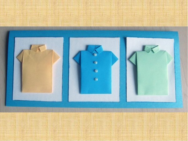Открытка в виде рубашки