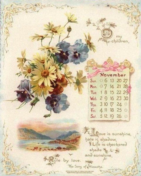 Настольный календарь Скрапбукинг