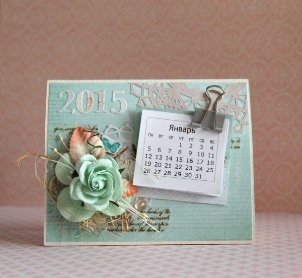 Новогодний календарь Скрапбукинг