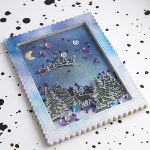 Открытка шейкер Новогодняя