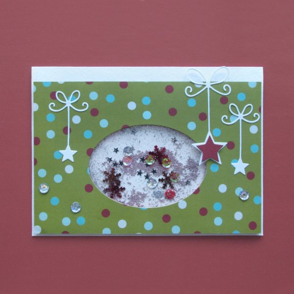 Открытка шейкер Новогодняя