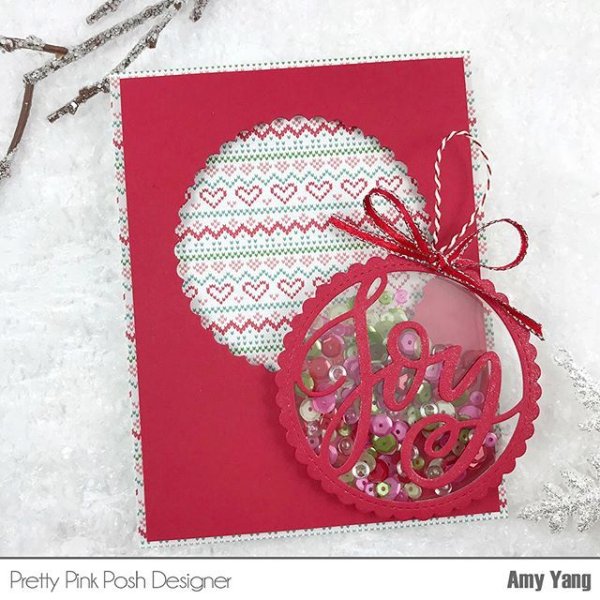 Открытка шейкер Новогодняя