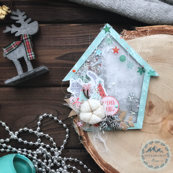 Скрапбукинг новый год шейкер