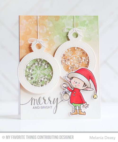 Открытки новогодние Скрапбукинг с шейкером