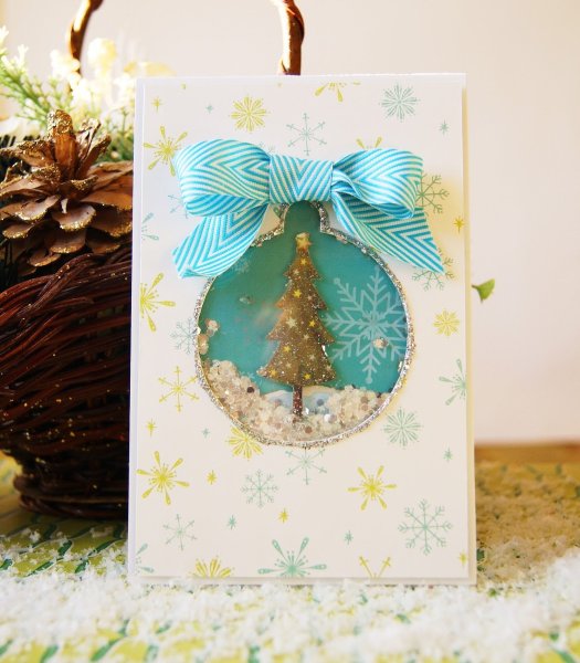 Открытка с шейкером Скрапбукинг