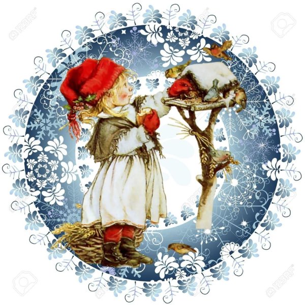 Винтажные новогодние пейзажи