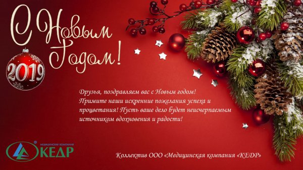 Поздравление с новым годом от организации