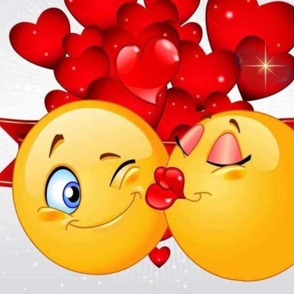 Смайлики поцелуйчики