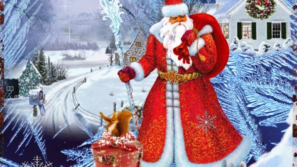 Новогодняя открытка на татарском