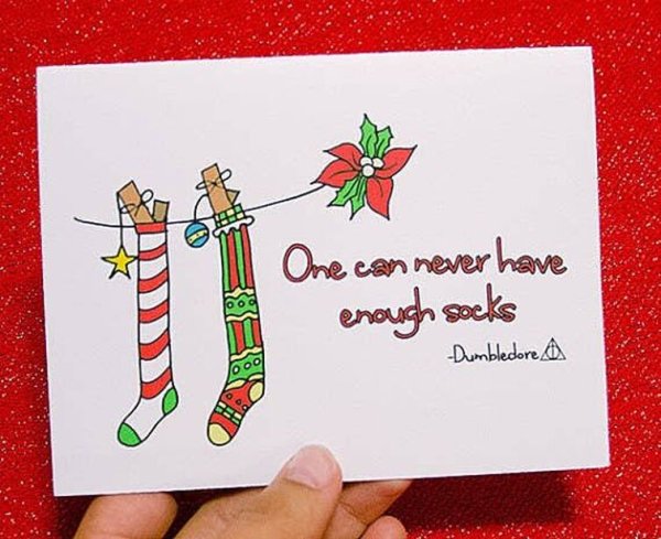 Новогодняя открытка Гарри Поттер