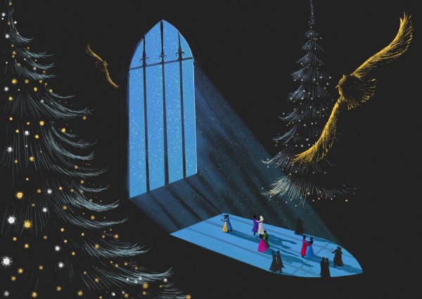 Гарри Поттер Рождество гиф